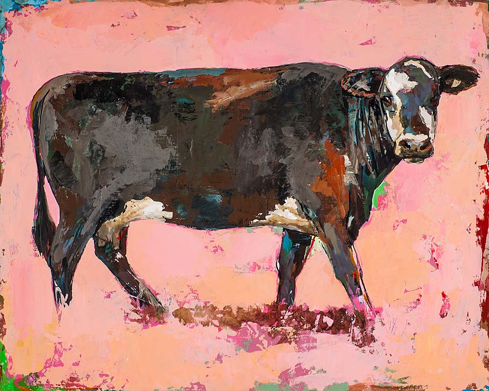 People Like Cows 2 painting by Los Angeles artist David Palmer