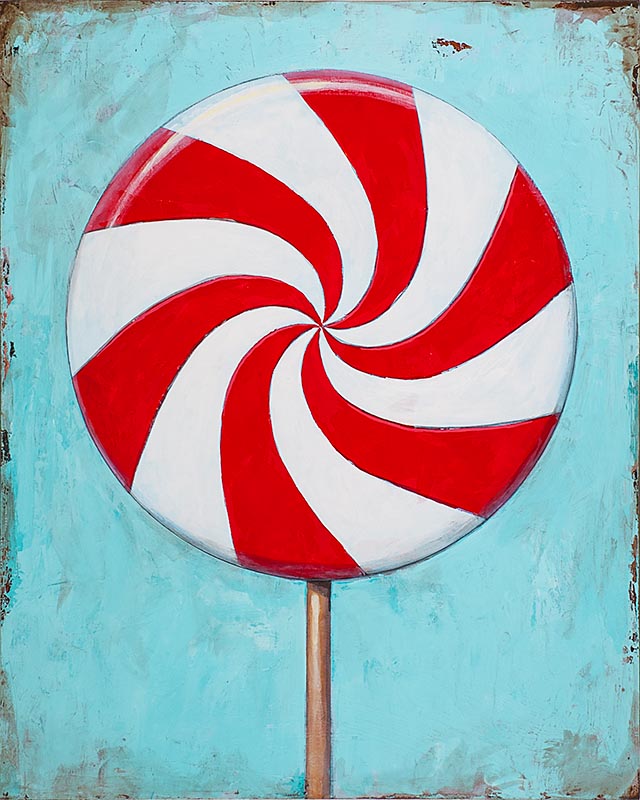 Lollipop 2 retro Pop Art painting by Los Angeles artist David Palmer