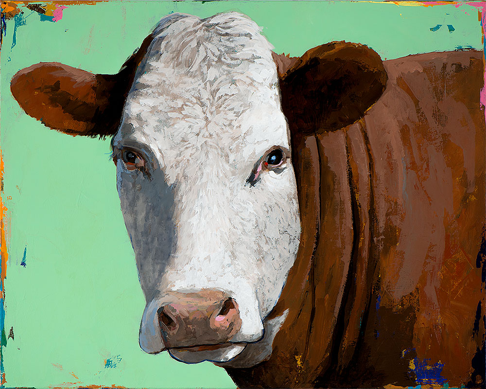 People Like Cows 14 painting by Los Angeles artist David Palmer