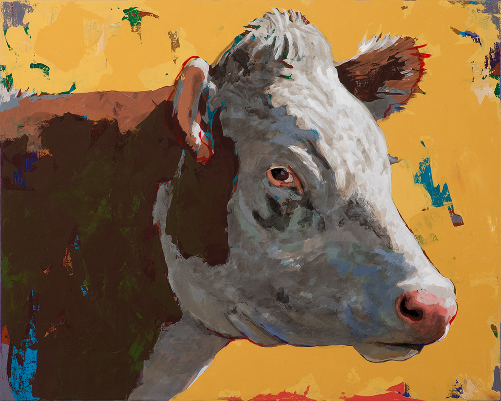 People Like Cows 7 painting by Los Angeles artist David Palmer
