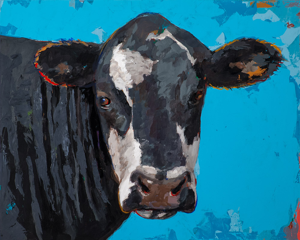 People Like Cows 8 painting by Los Angeles artist David Palmer