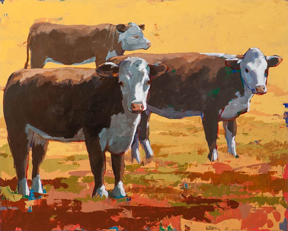 People Like Cows 9 painting by Los Angeles artist David Palmer