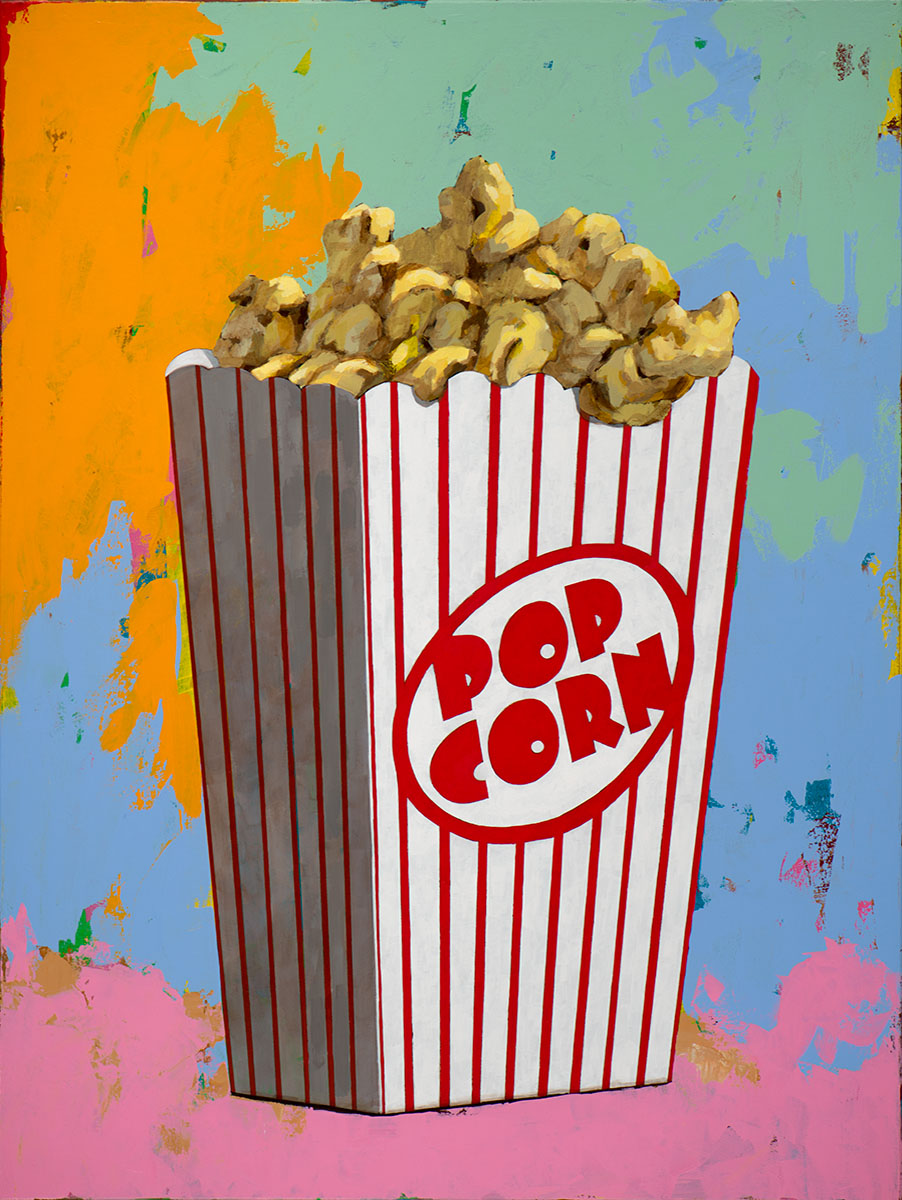 CPopcorn 2 retro Pop Art painting by Los Angeles artist David Palmer
