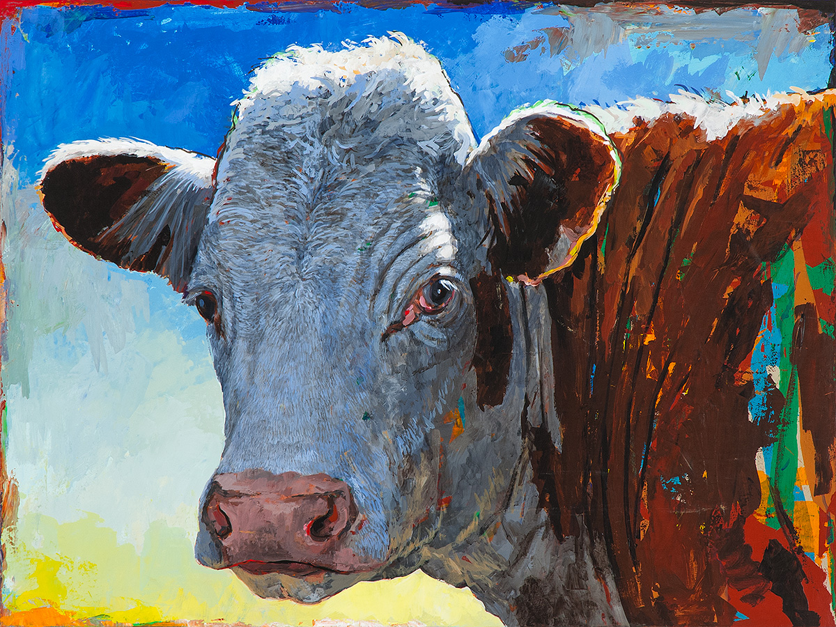 People Like Cows 17 painting by Los Angeles artist David Palmer