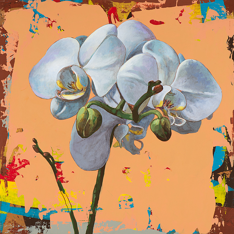 Flowers 12, painting by Los Angeles artist David Palmer, acrylic on canvas, art