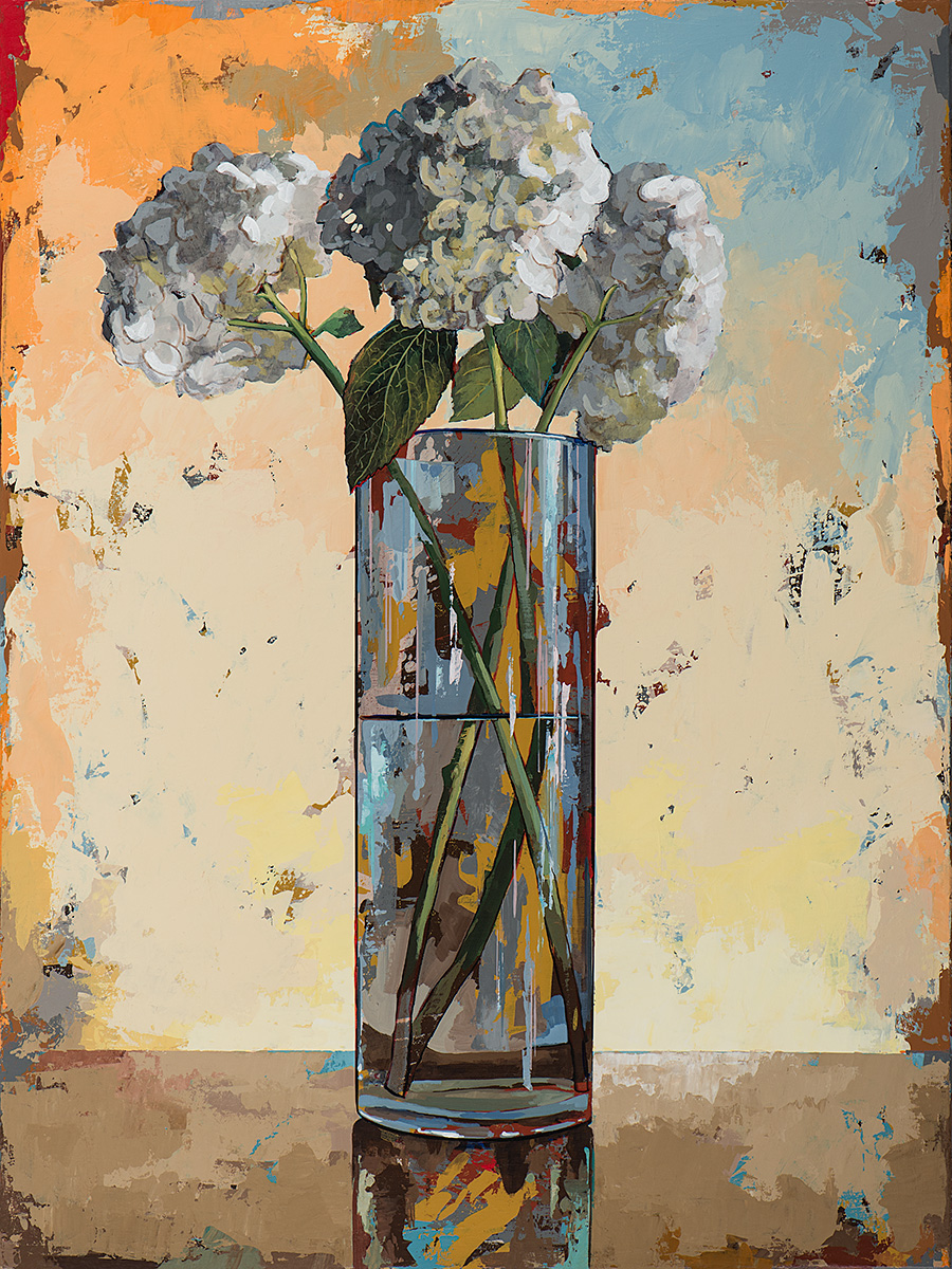 Flowers 16, painting by Los Angeles artist David Palmer, acrylic on canvas, art