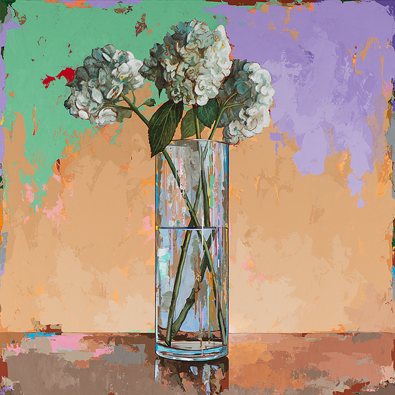 Flowers 20, painting by Los Angeles artist David Palmer, acrylic on canvas, art