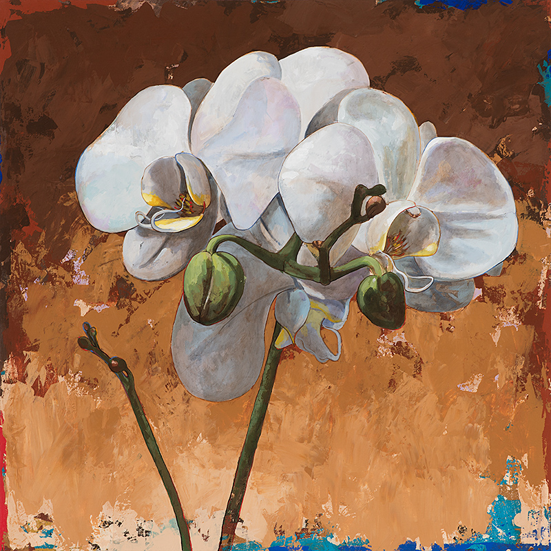 Flowers 7, painting by Los Angeles artist David Palmer, acrylic on canvas, art