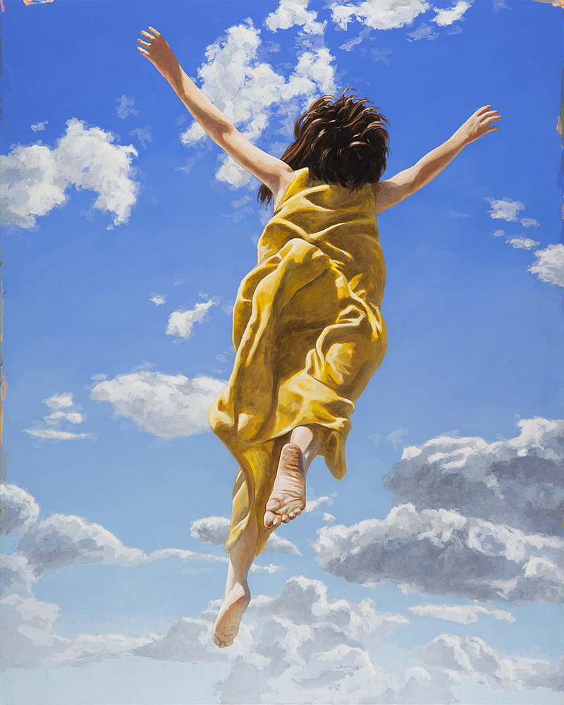 Flying Dream #2, painting by Los Angeles artist David Palmer, acrylic on canvas, art