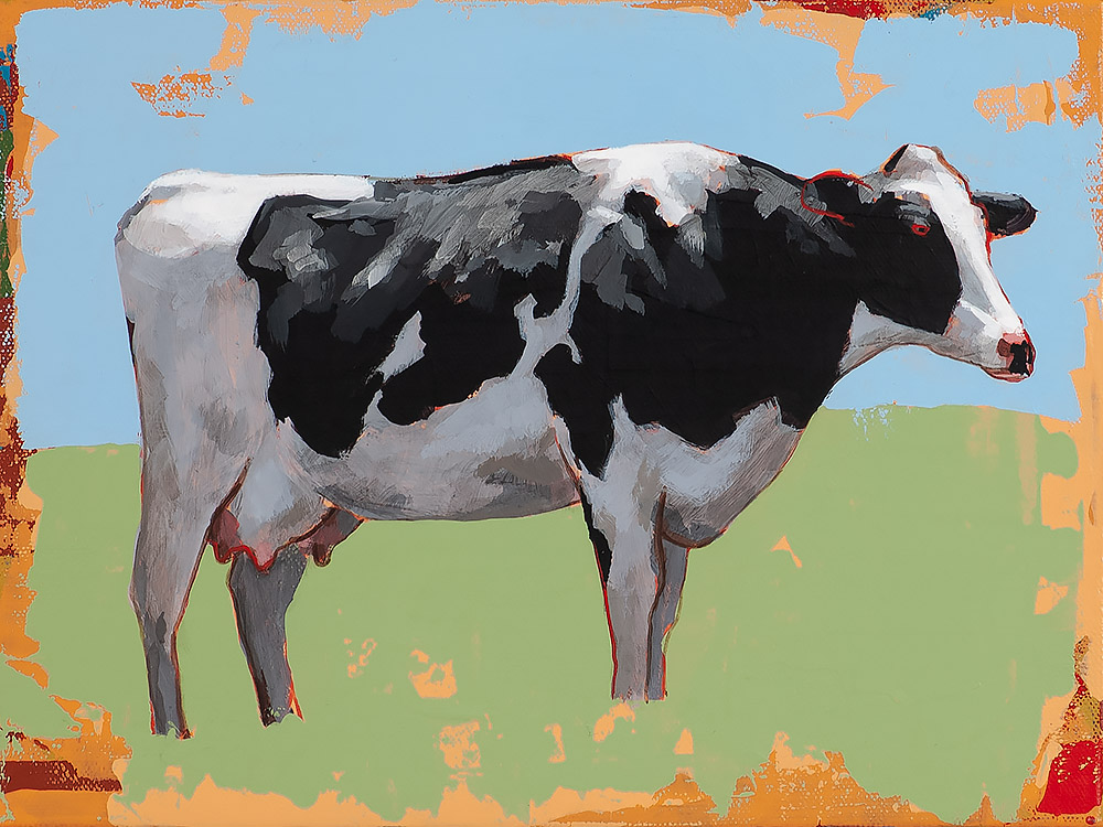 People Like Cows #20, painting by Los Angeles artist David Palmer, acrylic on canvas, art