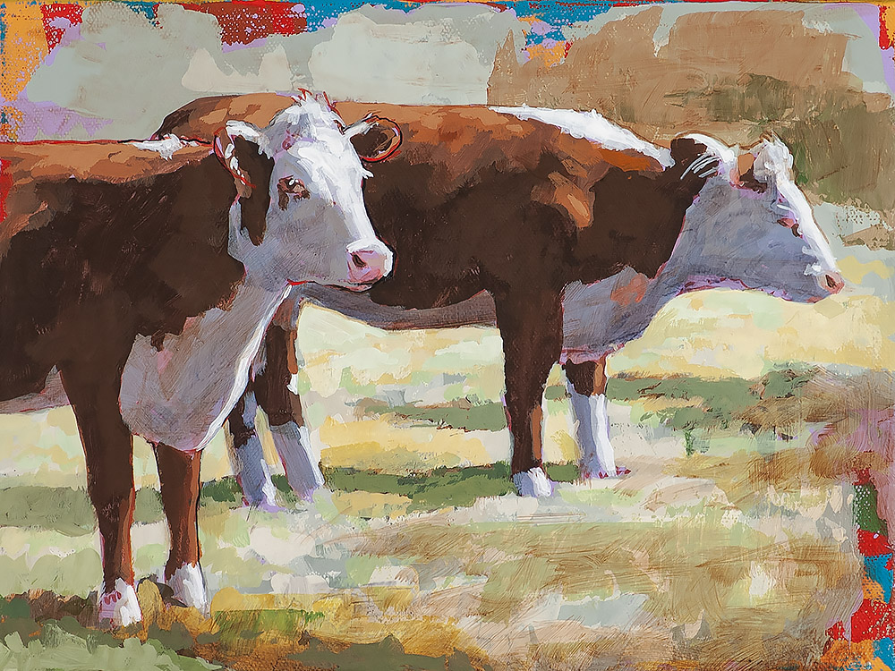 People Like Cows #21, painting by Los Angeles artist David Palmer, acrylic on canvas, art
