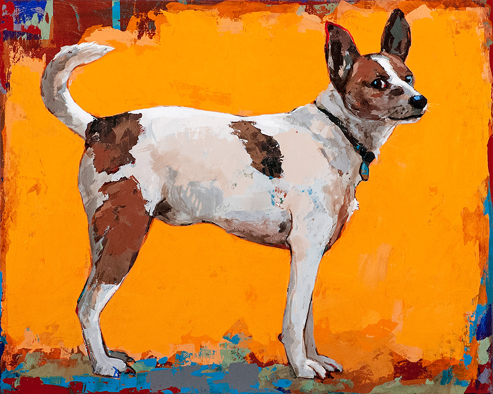 Frankie, painting by Los Angeles artist David Palmer, acrylic on canvas, art