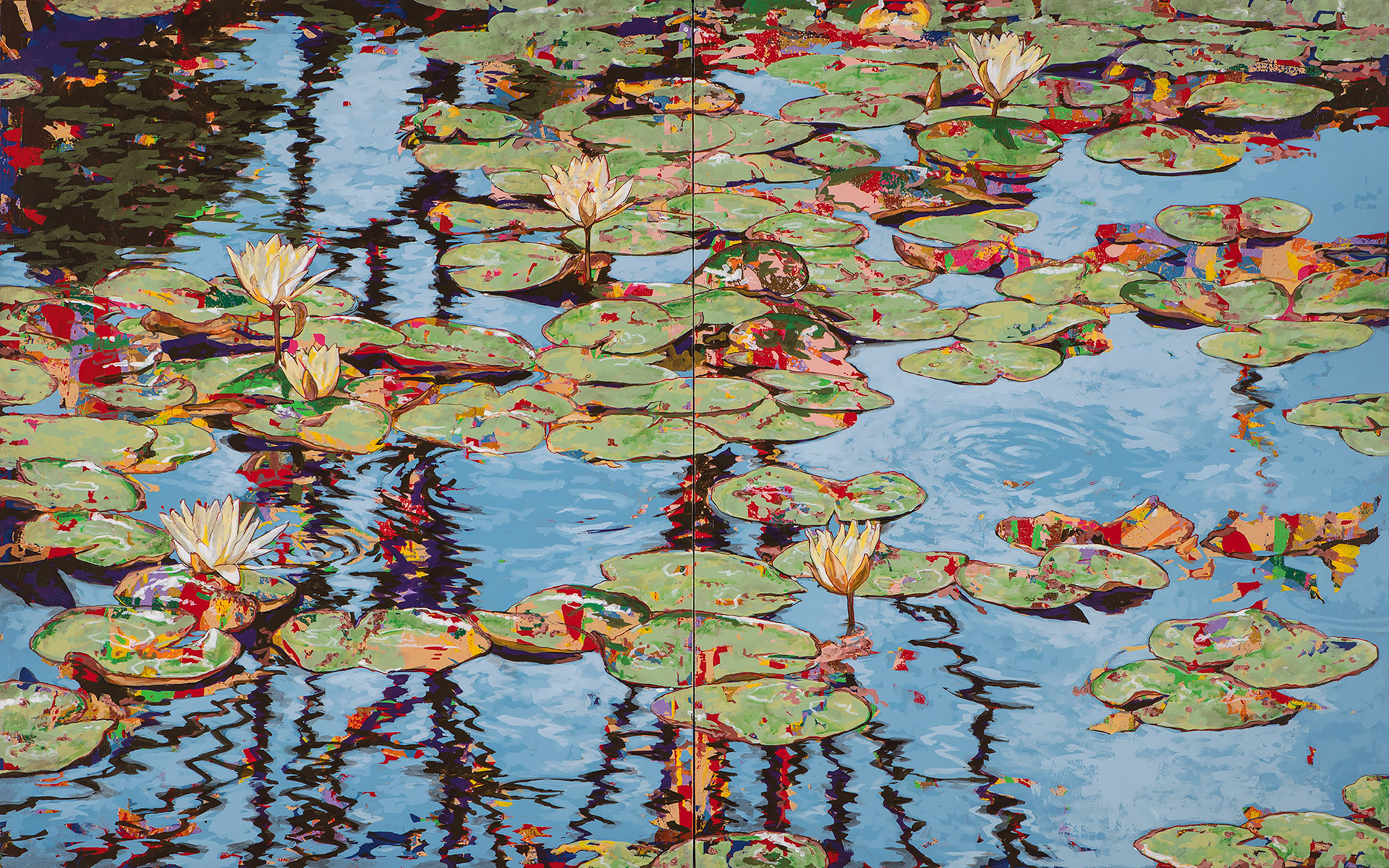 Show Me the Monet #12, painting by Los Angeles artist David Palmer, acrylic on canvas, art